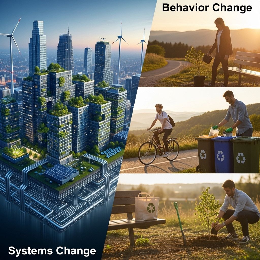 Unpacking why the systems change vs. behavior change debate is outdated, and how blending strategies is key for real climate action.