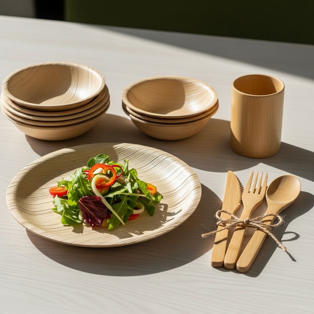 Discover innovative tableware made from sugarcane and bamboo—biodegrading fully in just 60 days and offering sustainable alternatives to plastics.