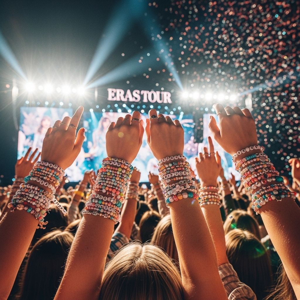 Explore how friendship bracelets became the ultimate symbol of connection and creativity during Taylor Swift’s historic Eras Tour.