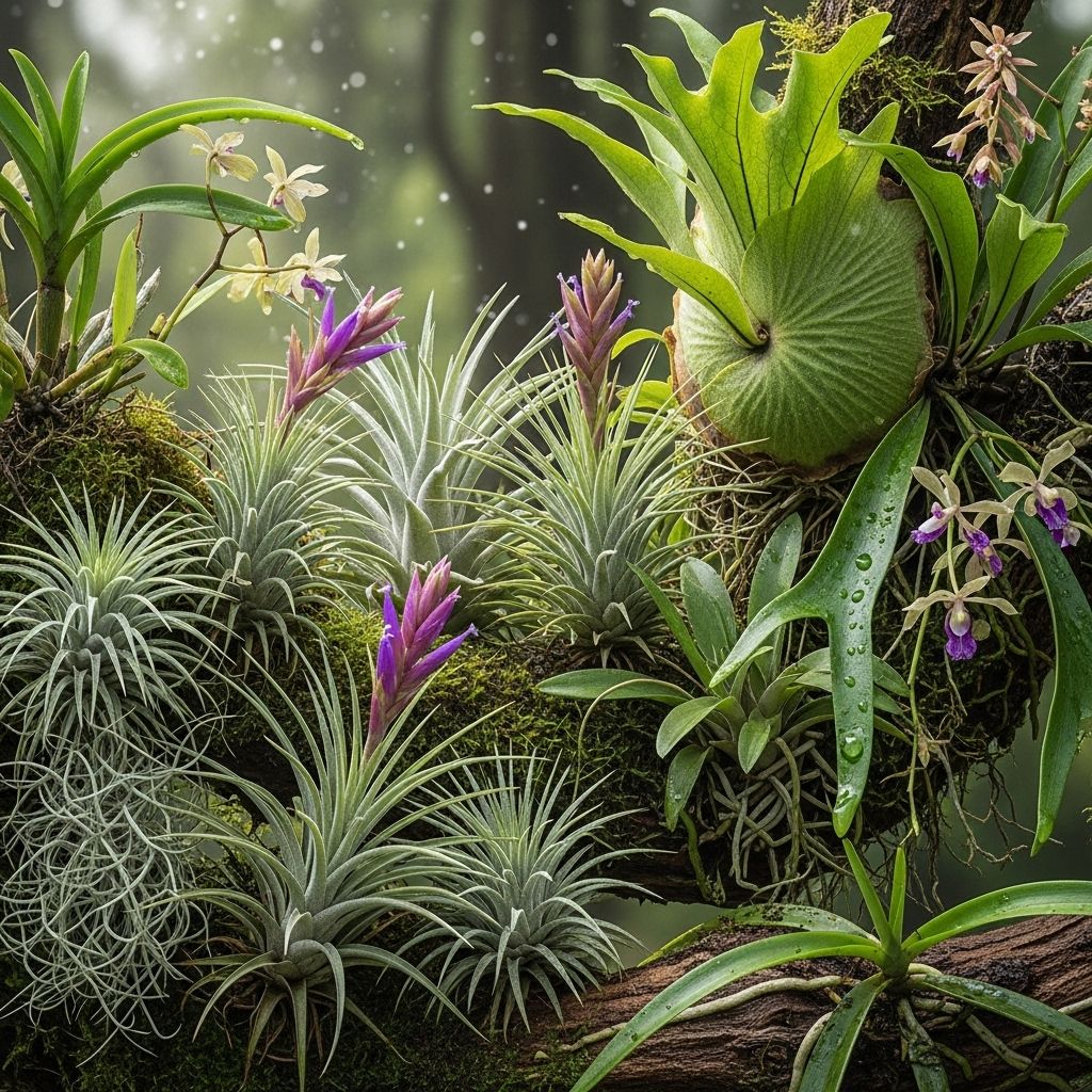 Discover the unique world of epiphytes and air plants, their adaptations beyond soil, and care strategies for thriving greenery indoors.