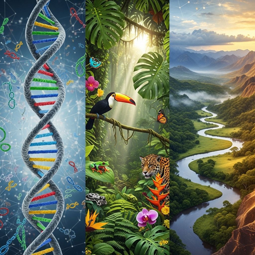 Discover why genetic, species, and ecosystem diversity form the foundation of life on Earth and how they impact human well-being.