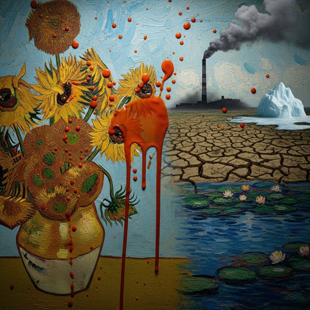 Radical activism like soup-throwing sparks debate over the role and impact of disruptive climate protests worldwide.