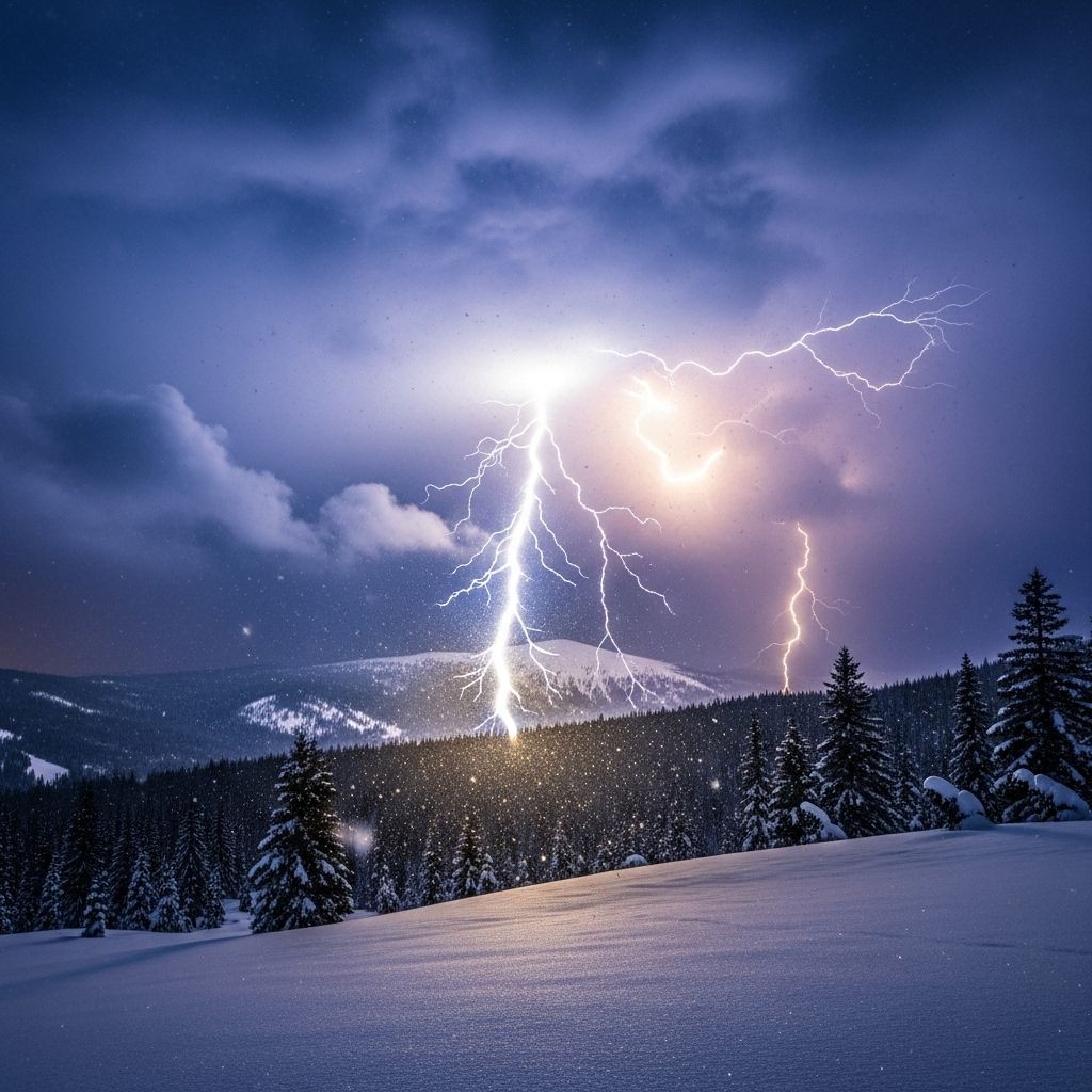 Unraveling the unique meteorological event where winter storms meet thunder and lightning, revealing science, rarity, risks, and meteorological fascination.