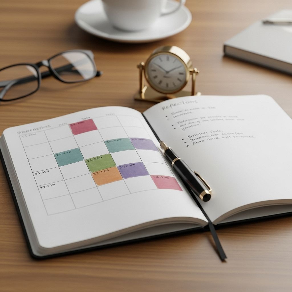 Daily reflection plus a clear schedule reveals where hours slip away.