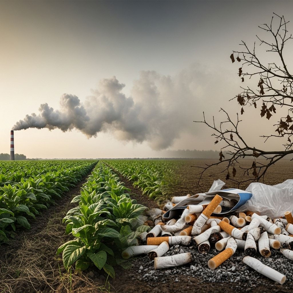 An in-depth look at the tobacco industry's environmental footprint, from deforestation to toxic waste, and the urgent need for accountability.