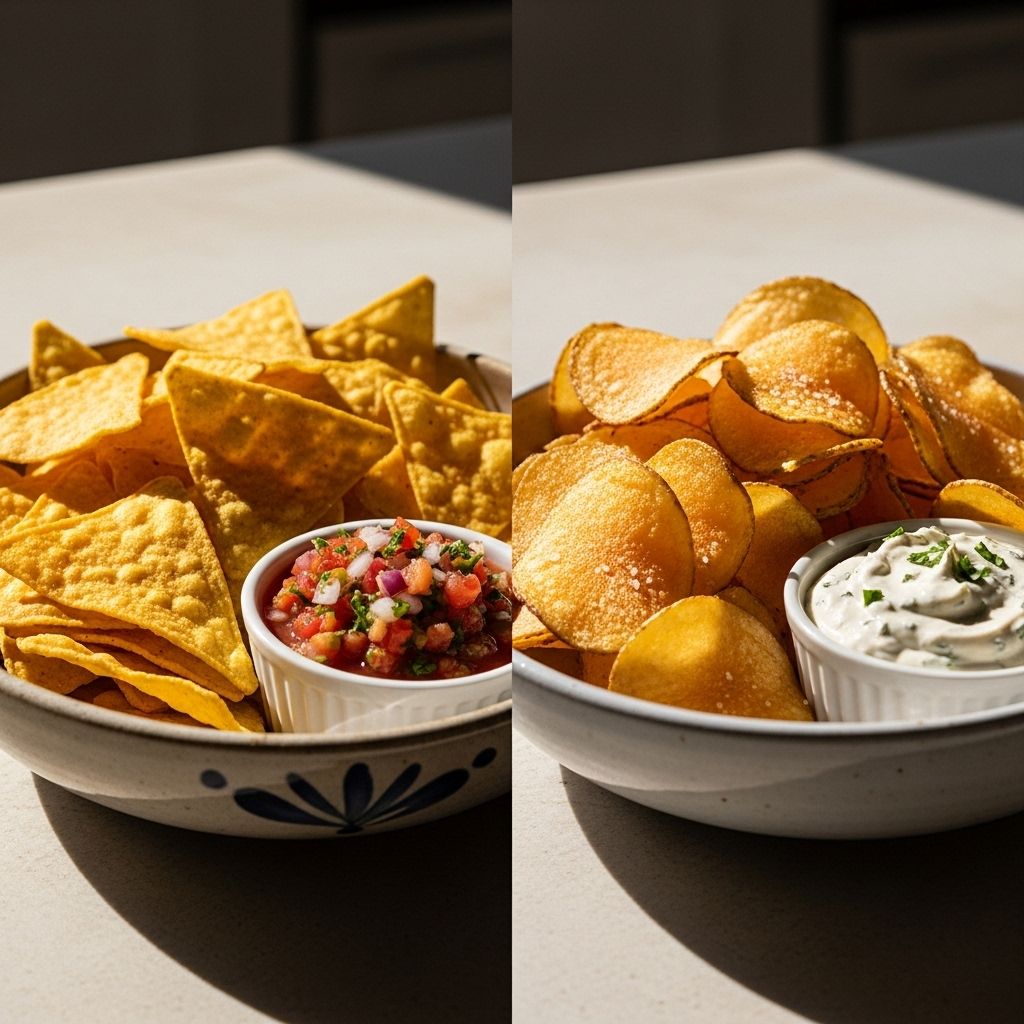 A detailed nutritional face-off between tortilla chips and potato chips to help you make a smarter snack decision.