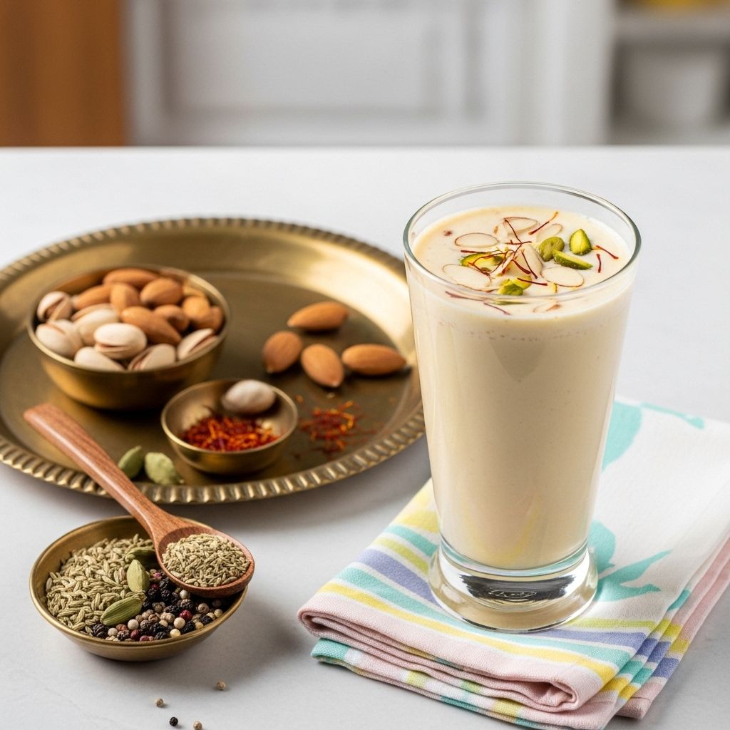 Traditional Homemade Thandai Recipe: A Step-by-Step Guide Experience the essence of Indian festivals and summers with this aromatic, nutty, and refreshing Thandai drink made from scratch.
