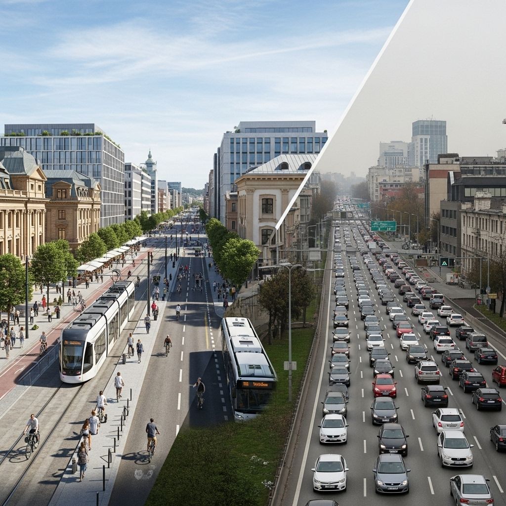 The ways we move influence cityscapes, emissions, and our pathway to a low-carbon future.