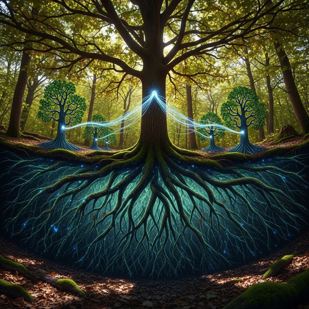 Discover the secret language of trees: how they share resources, protect kin, and nurture new generations with remarkable underground networks.