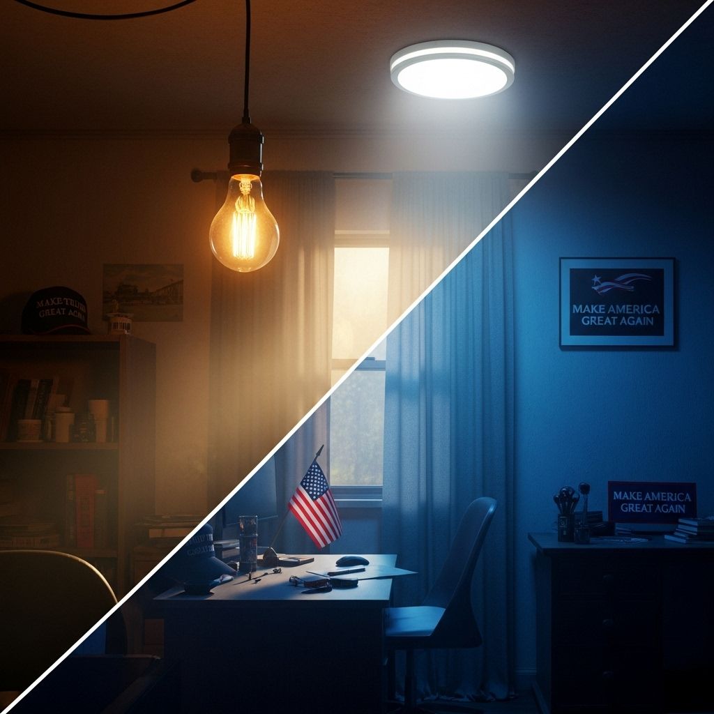 Exploring how policies on lighting efficiency impact rural America, health, and the environment, amid political polarization.