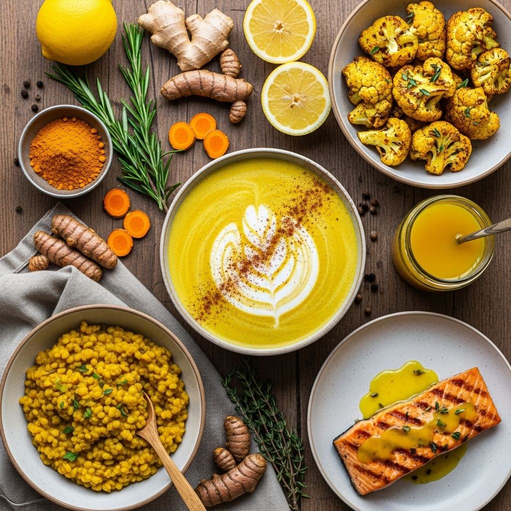 Delicious Turmeric Recipes to Combat Inflammation Discover creative, tasty ways to use turmeric and ease inflammation with recipes ranging from drinks to hearty meals.