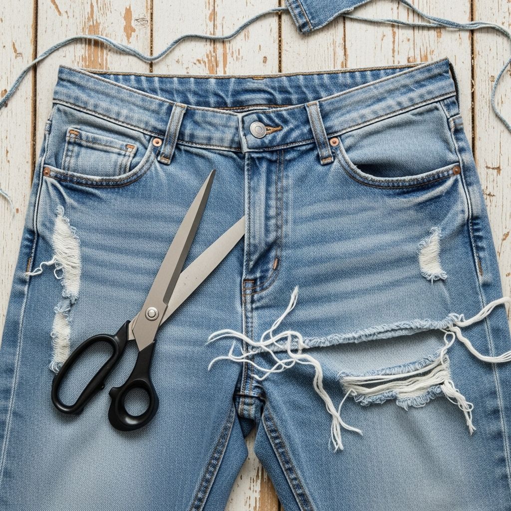 Transform old jeans into stylish summer cutoffs with these easy DIY steps.