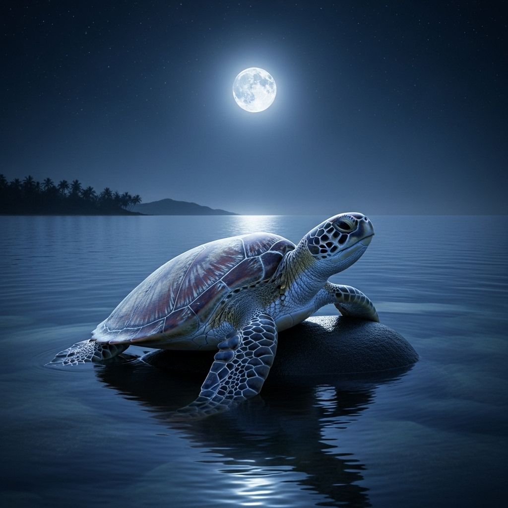 Freshwater turtles across the globe exhibit a remarkable behavior: basking in moonlight, challenging scientific expectations and revealing new ecological mysteries.