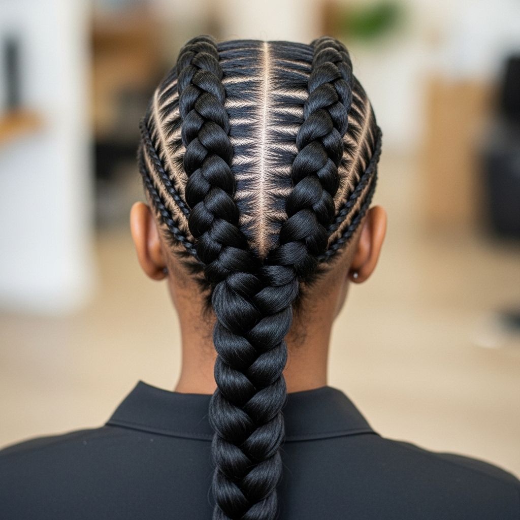 Learn the art of creating stunning two-into-one freestyle braids