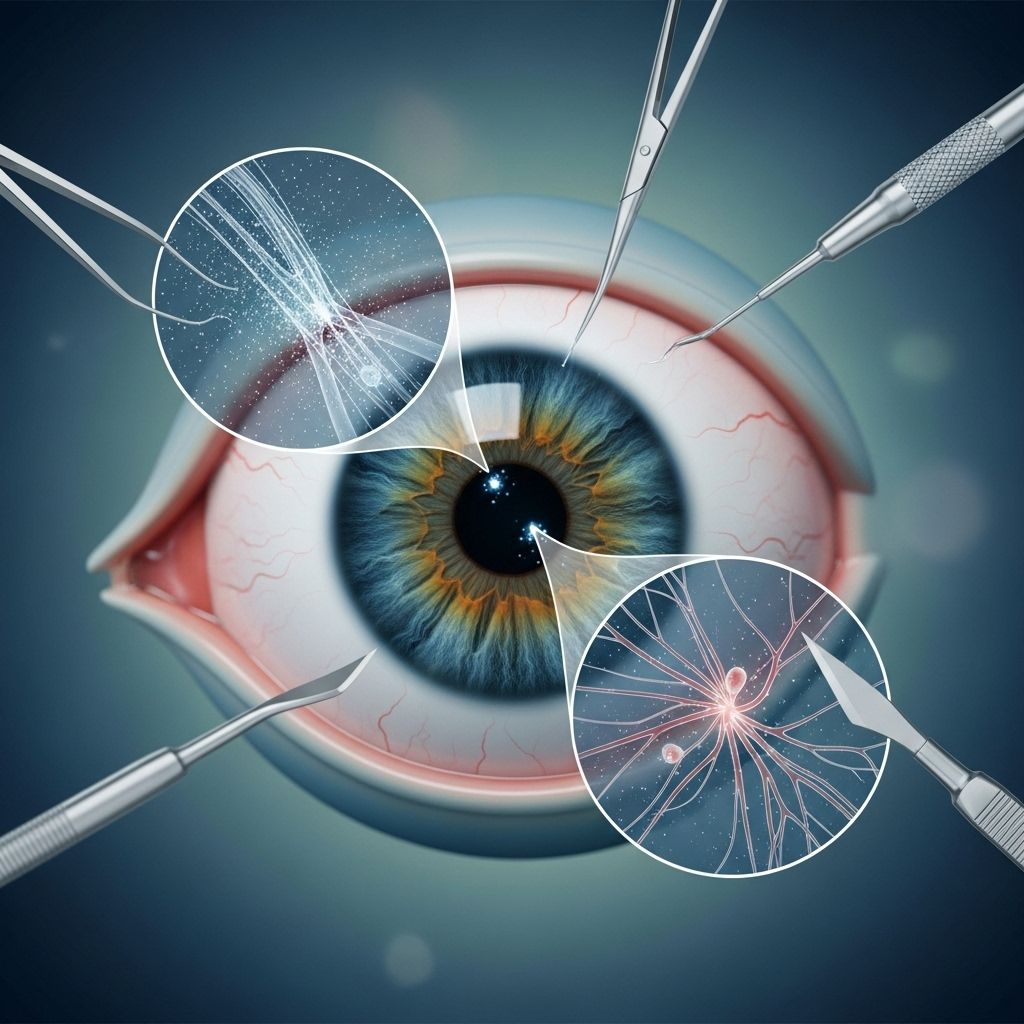 A comprehensive guide to all major glaucoma surgeries, how they work, and what patients should expect during recovery.