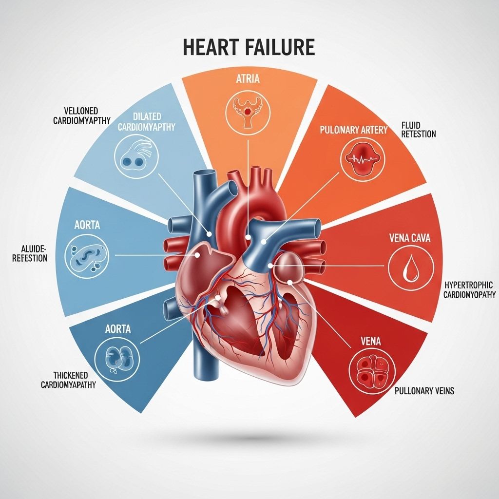 Explore the many forms and progression stages of heart failure, their key characteristics, and recommended treatment strategies.