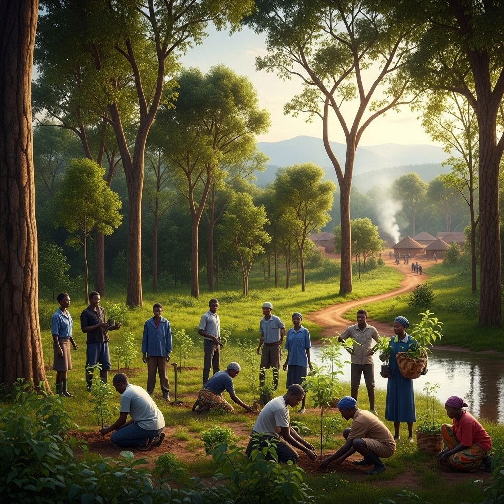 Uganda is planting 3 million native trees to restore biodiversity, rebuild habitats, and strengthen community livelihoods across the Albertine Rift region.