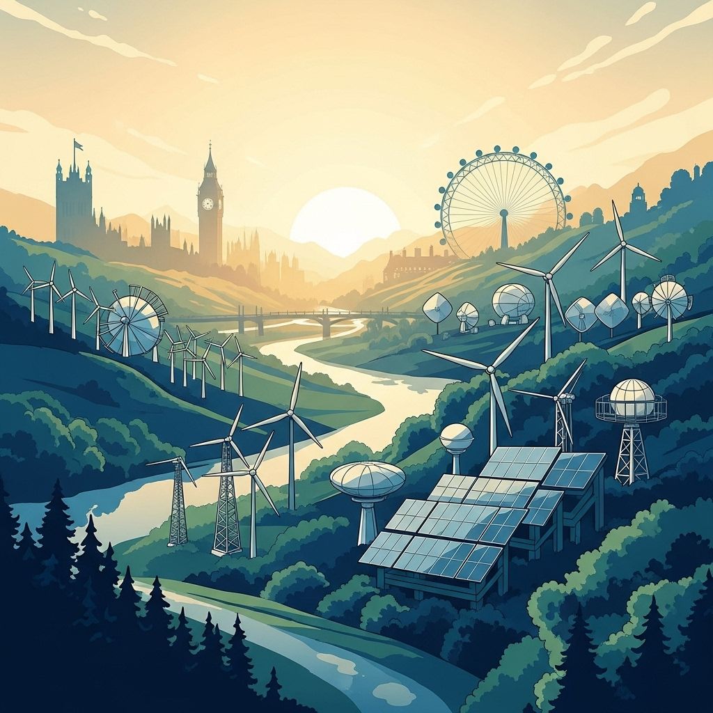 The UK accelerates climate leadership, aiming for 100% zero-carbon electricity by 2035 to drive jobs, investment, and environmental progress.