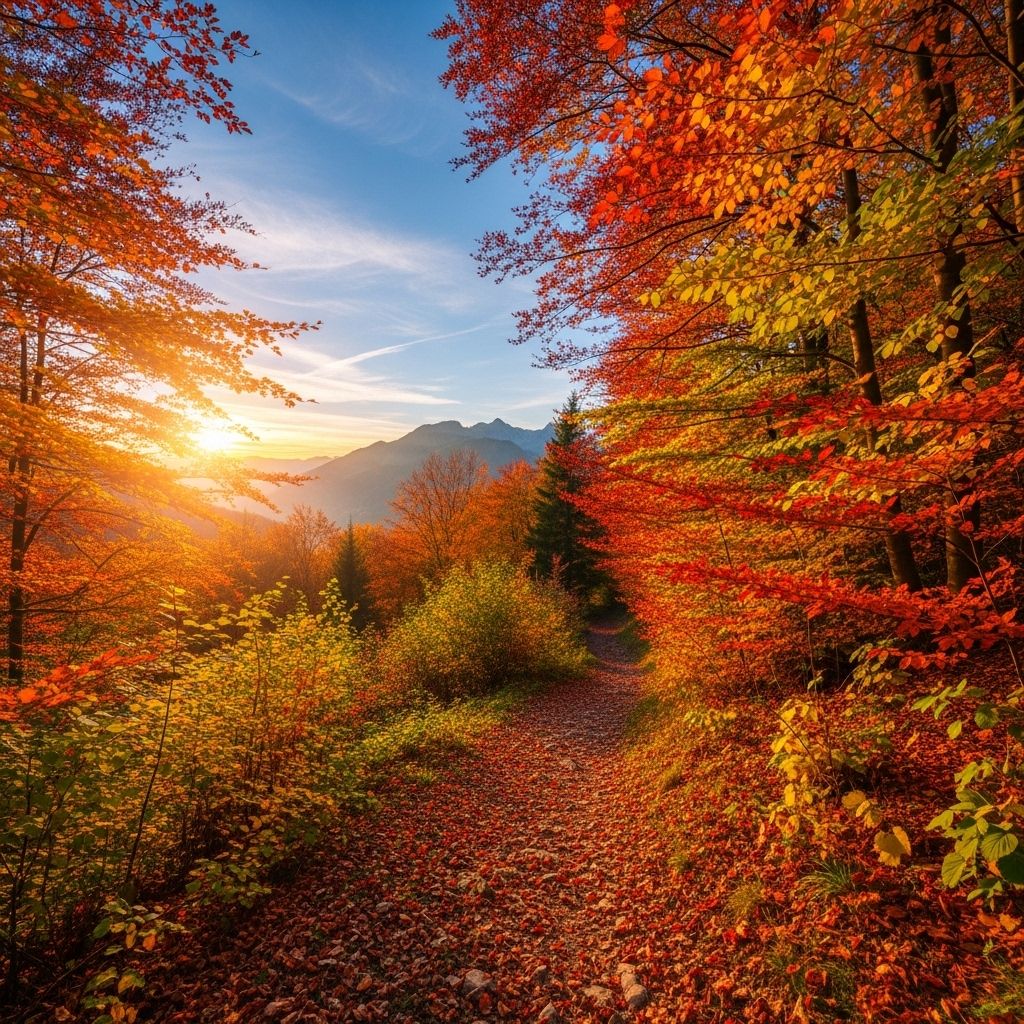 Explore autumn’s vibrant hues and see how climate influences stunning seasonal scenery.