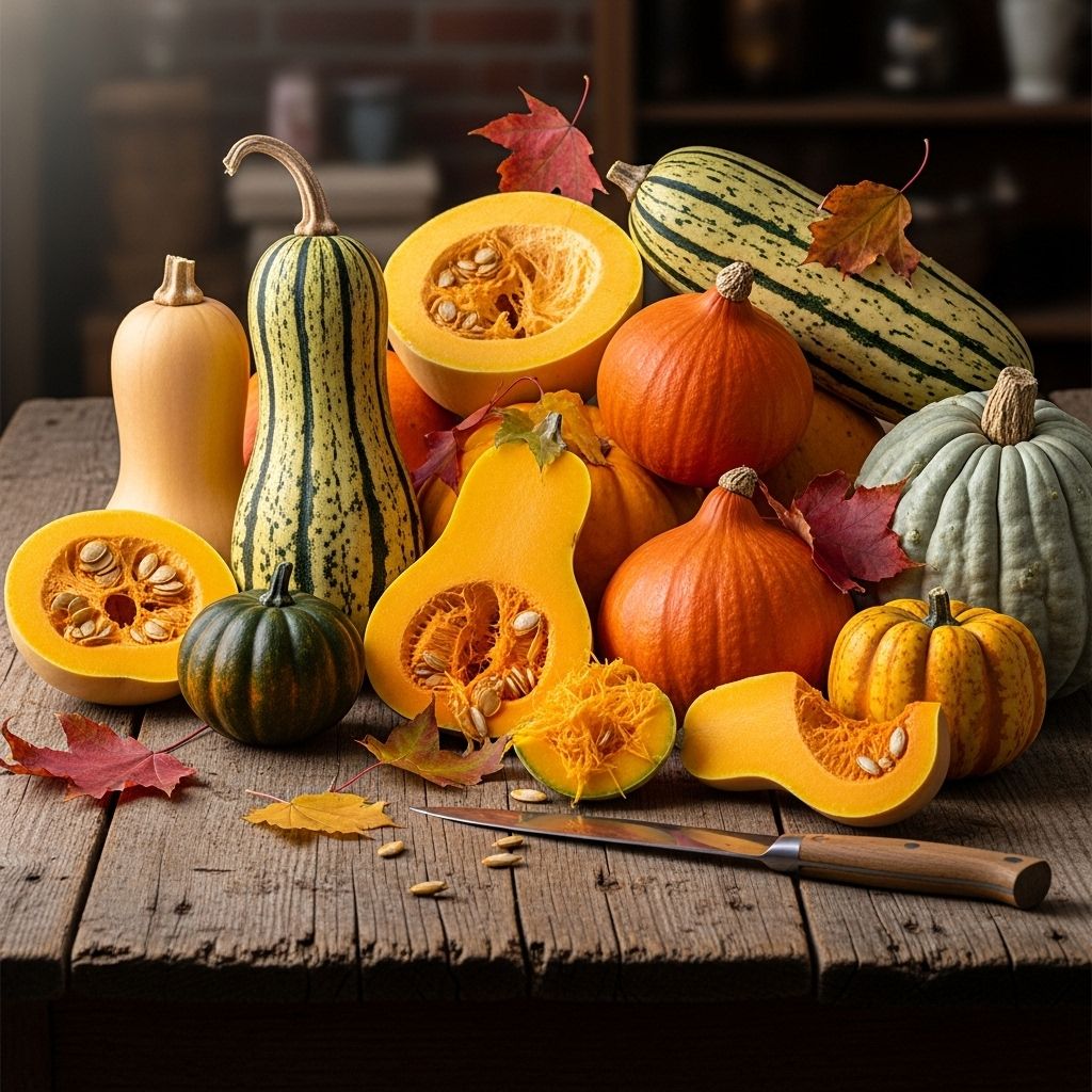 Discover diverse winter squash varieties, their tastes, appearances, cooking uses, and how to choose and prepare them for cold-weather meals.
