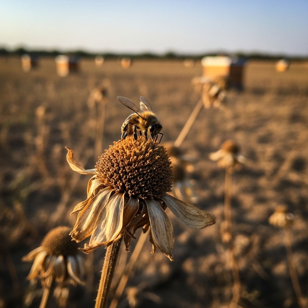 Explore the causes, impacts, and management of nectar dearth for bee colonies and discover strategies for supporting your hives through periods of scarcity.