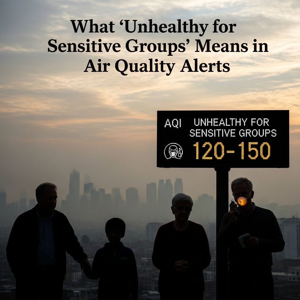 Understanding the meaning of 'Unhealthy for Sensitive Groups' and how to protect vulnerable populations when air quality is poor.