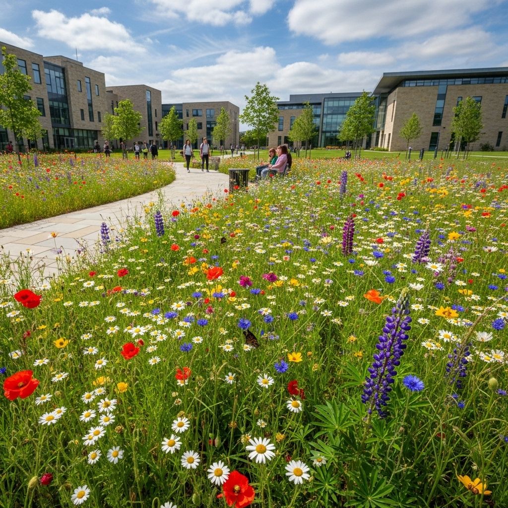 How university wildflower meadows spark biodiversity gains, lessen climate impact, and inspire broader ecological change.