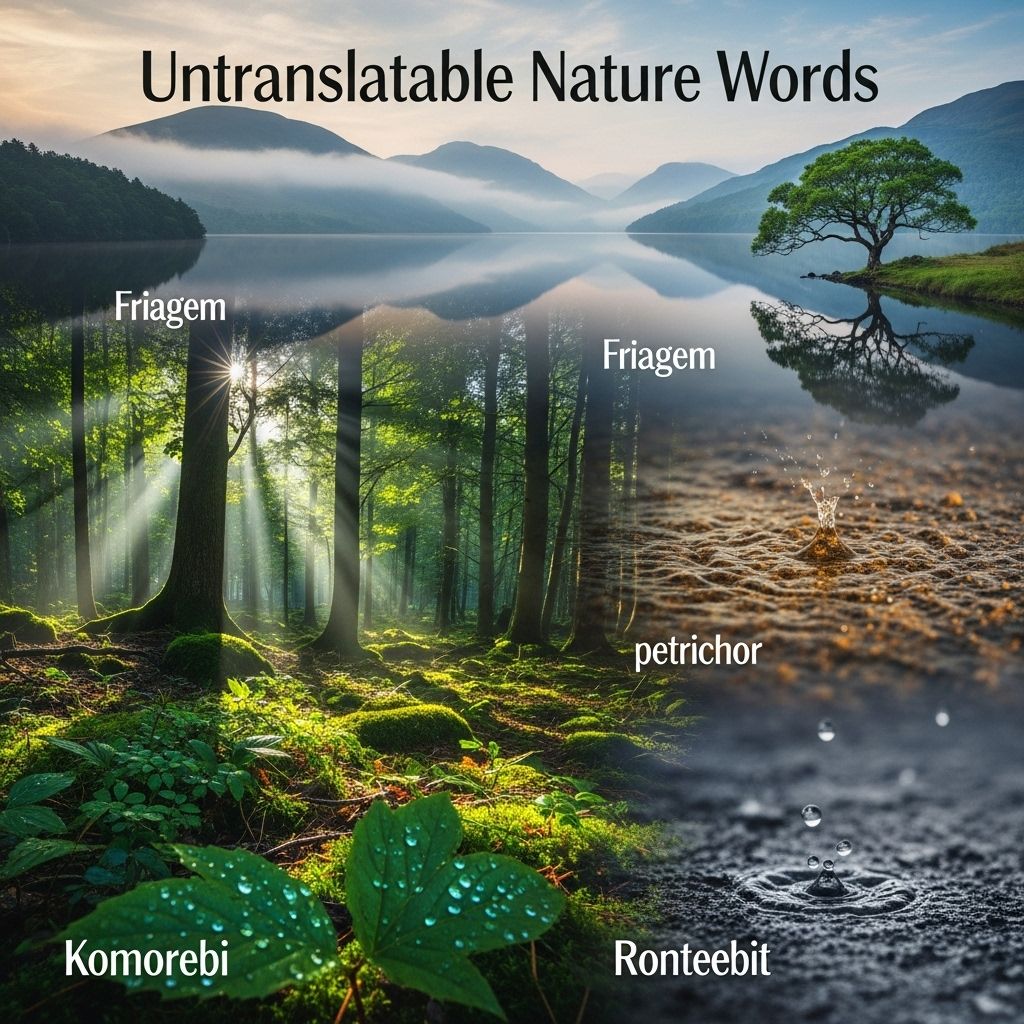 Explore evocative words from around the world that capture unique aspects of nature's wonder, connection, and moods—meanings English can't always express.