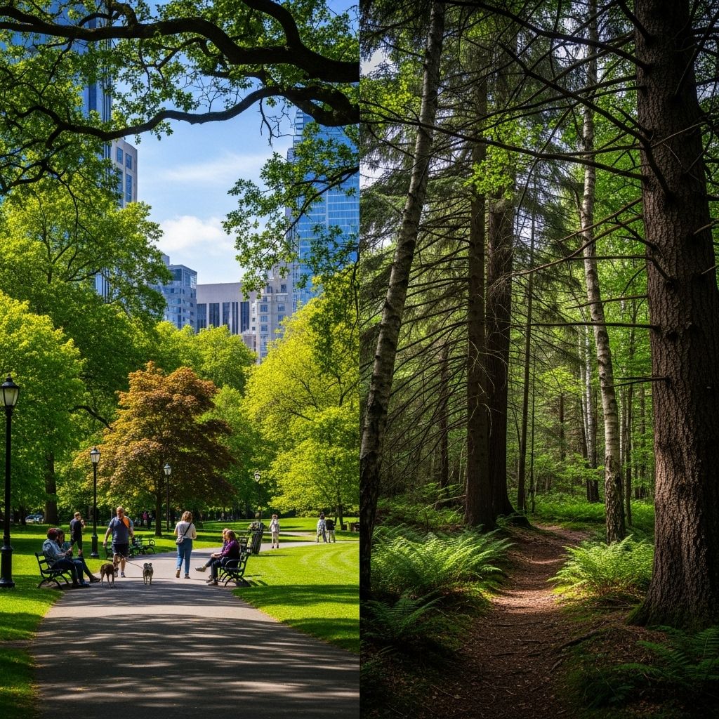 Urban Parks vs. Wild Forests: Complete Guide to Mental Health Benefits Pairing quick green escapes with deep wilderness retreats boosts focus and resilience.