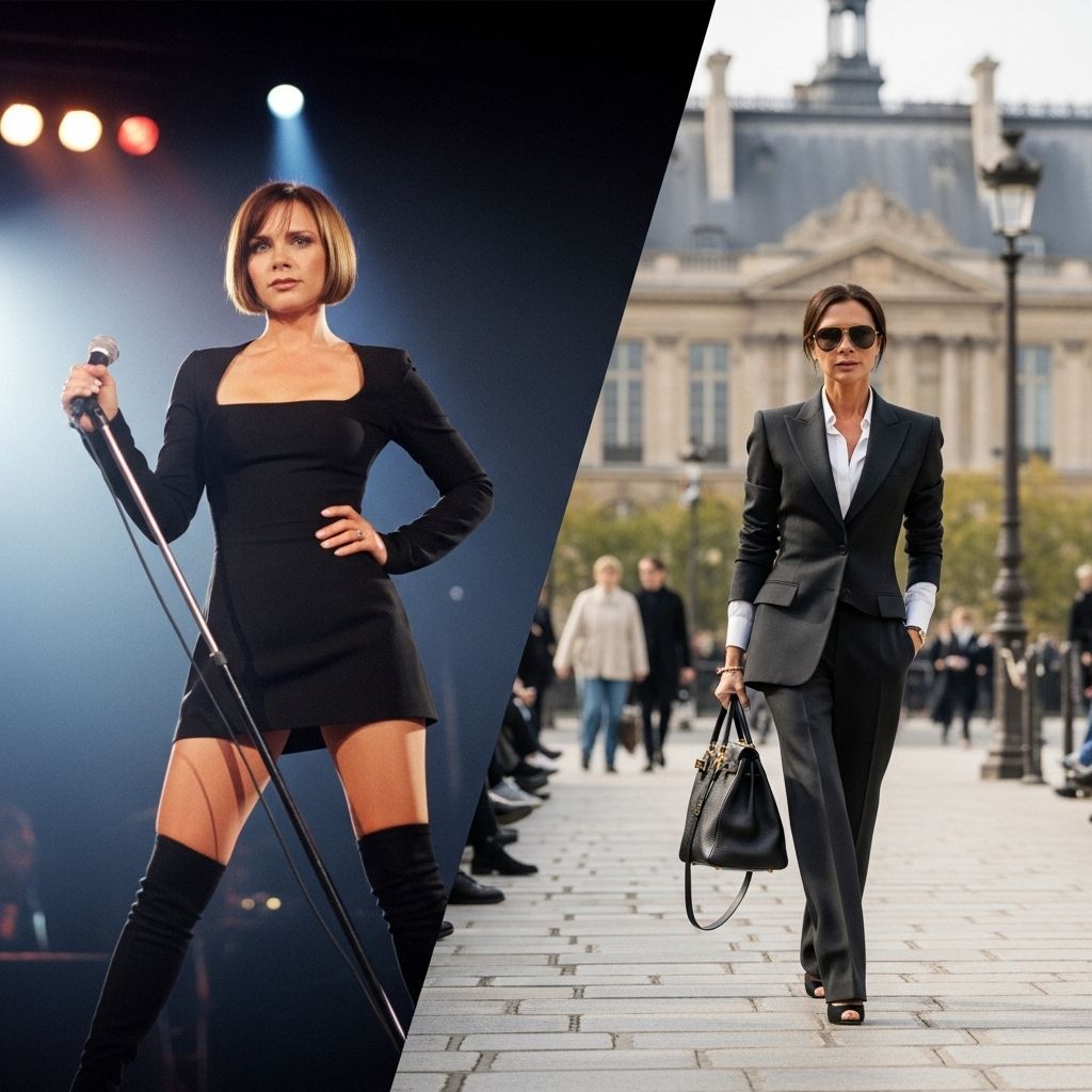 Explore how Victoria Beckham transformed from '90s pop icon to a global fashion force, redefining style with every era.