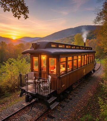 Experience the charm of vintage train cars turned into cozy Airbnb retreats