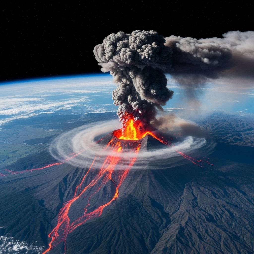Spectacular satellite imagery reveals volcanoes’ dramatic eruptions, scientific insights, and early warning systems from above.