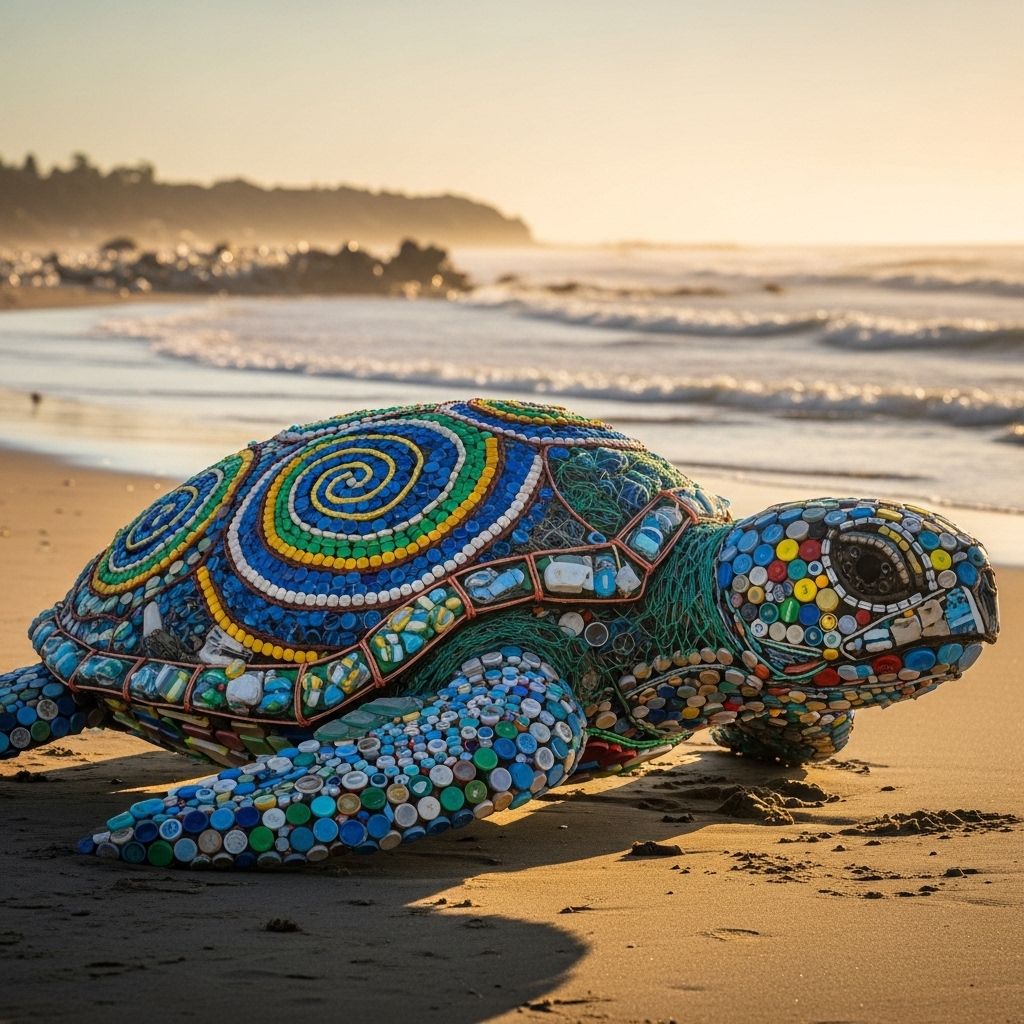 How discarded ocean plastic is turned into vibrant, educational sculptures—igniting environmental change through creative community engagement.