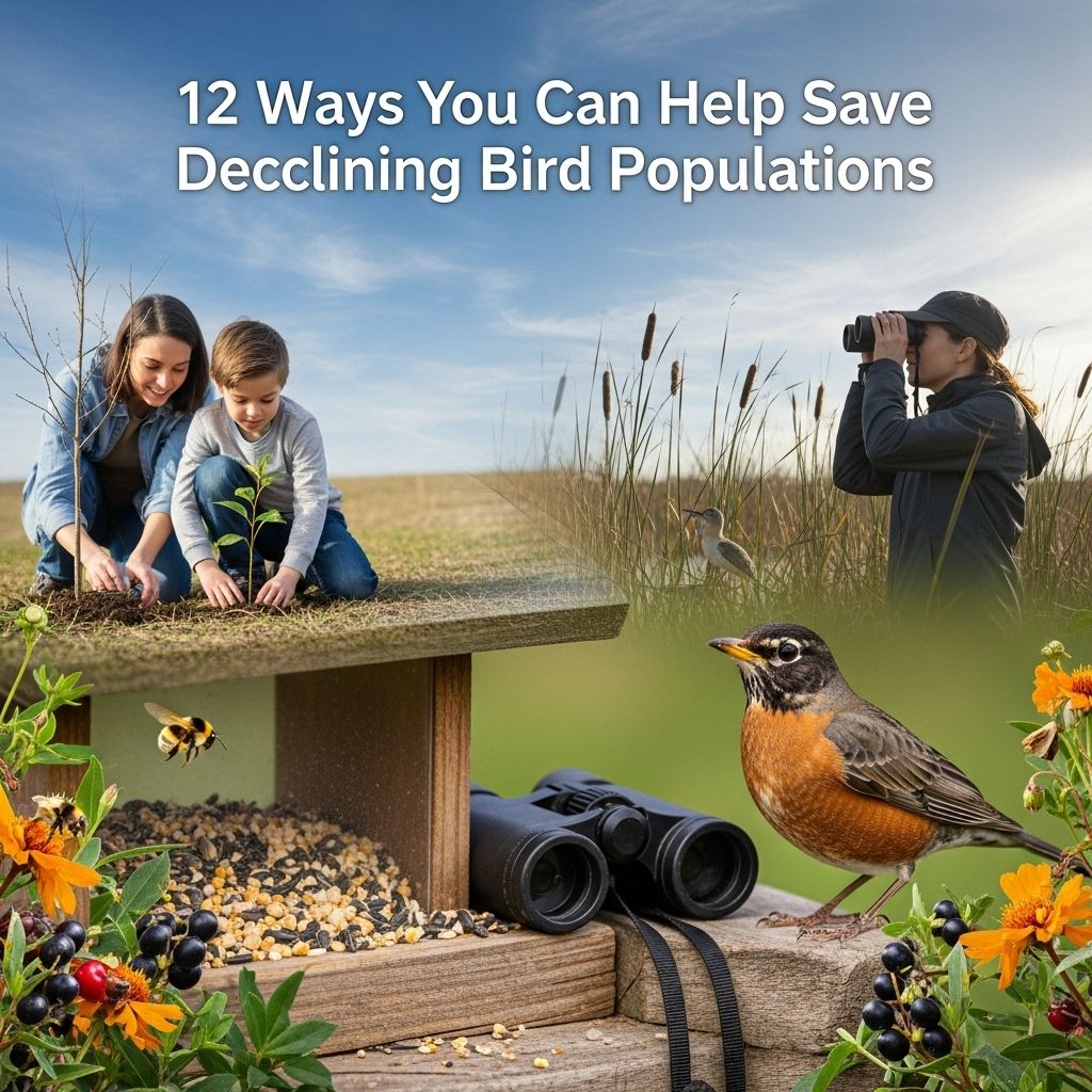 Every small action counts—discover practical and impactful steps to support and recover global bird populations in decline.