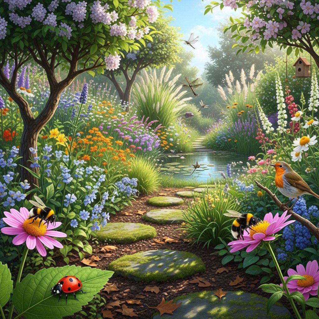 Transform your outdoor space into a wildlife haven by embracing natural processes and fostering biodiversity.