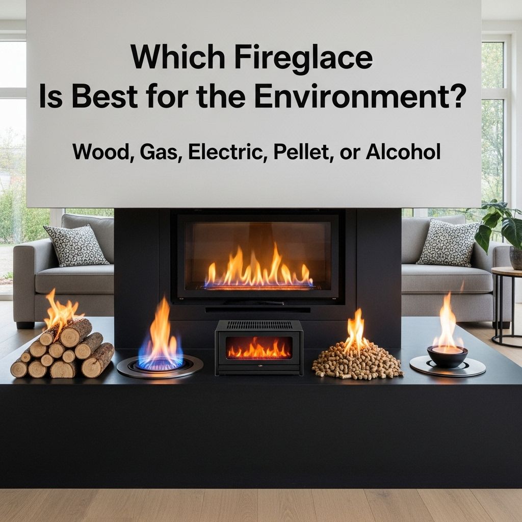 Compare wood, gas, electric, pellet, and alcohol fireplaces to discover the most eco-friendly way to keep your home cozy and sustainable.