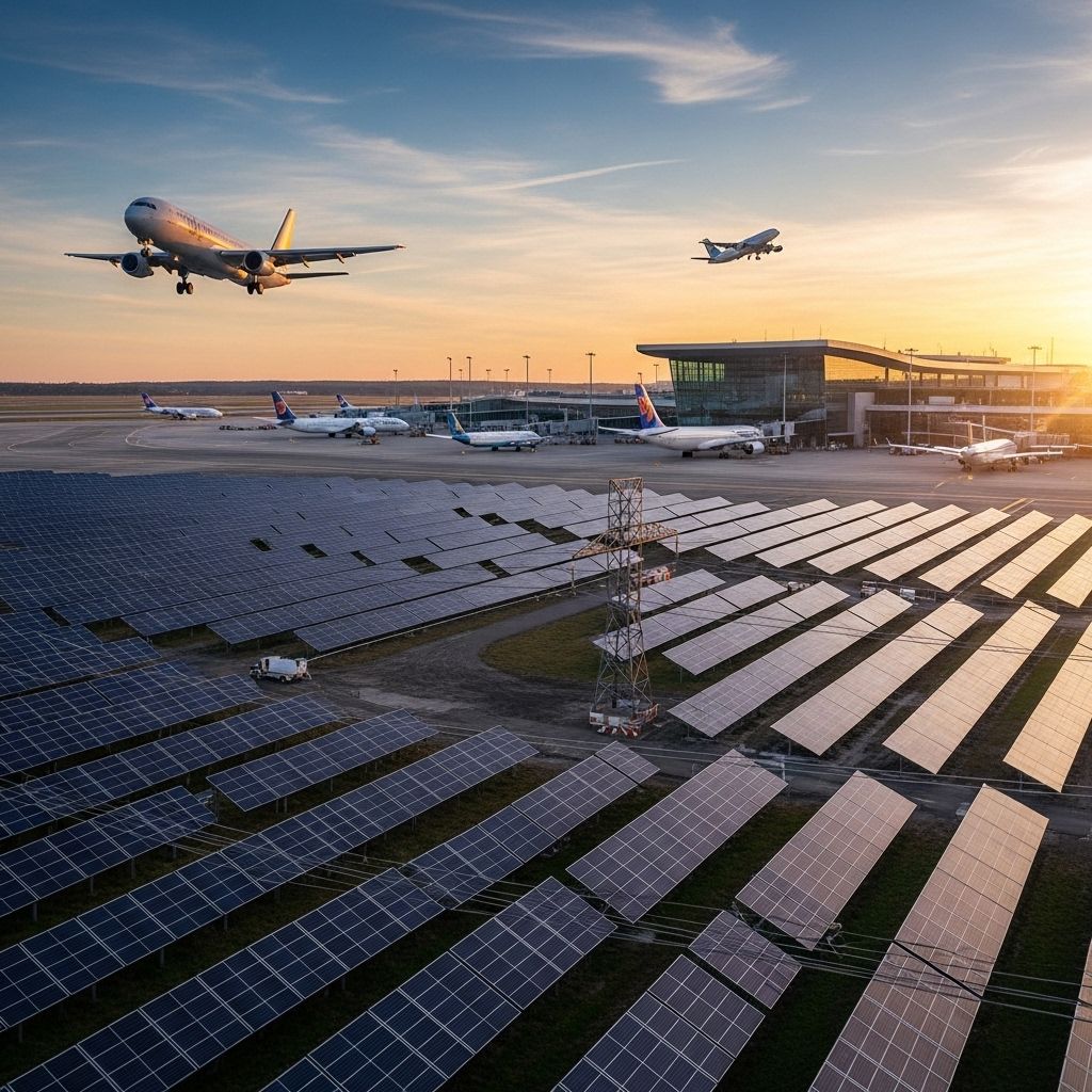 Airports worldwide are installing solar power to cut costs, lower emissions, and lead the way in sustainable travel.