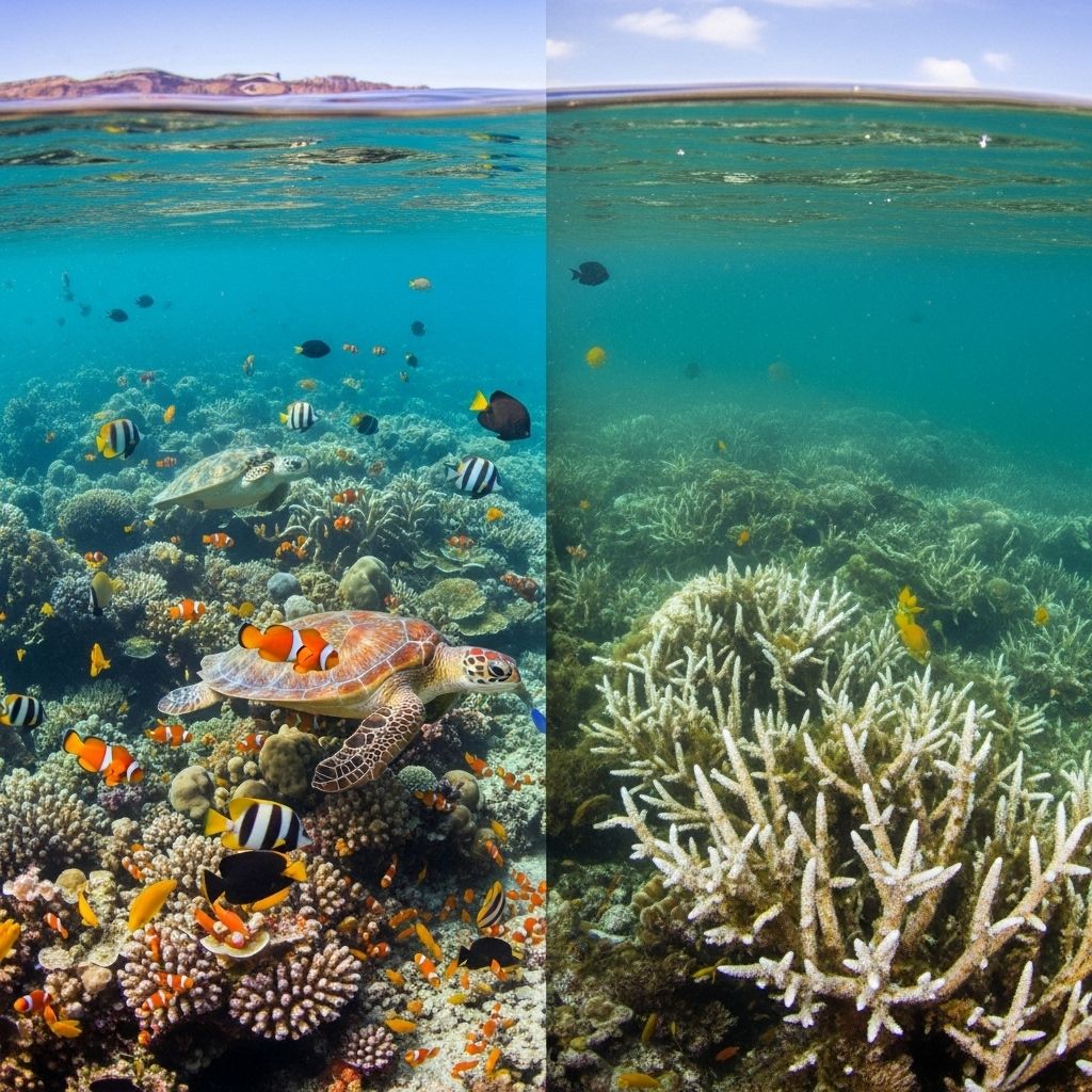 Explore how climate change, pollution, and human activities are pushing coral reefs towards extinction and what can be done.