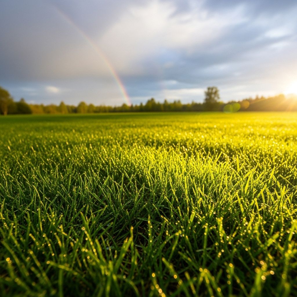 Uncover the fascinating science behind greener grass after rain, from lightning-driven nitrogen to soil microbes and optical illusions.
