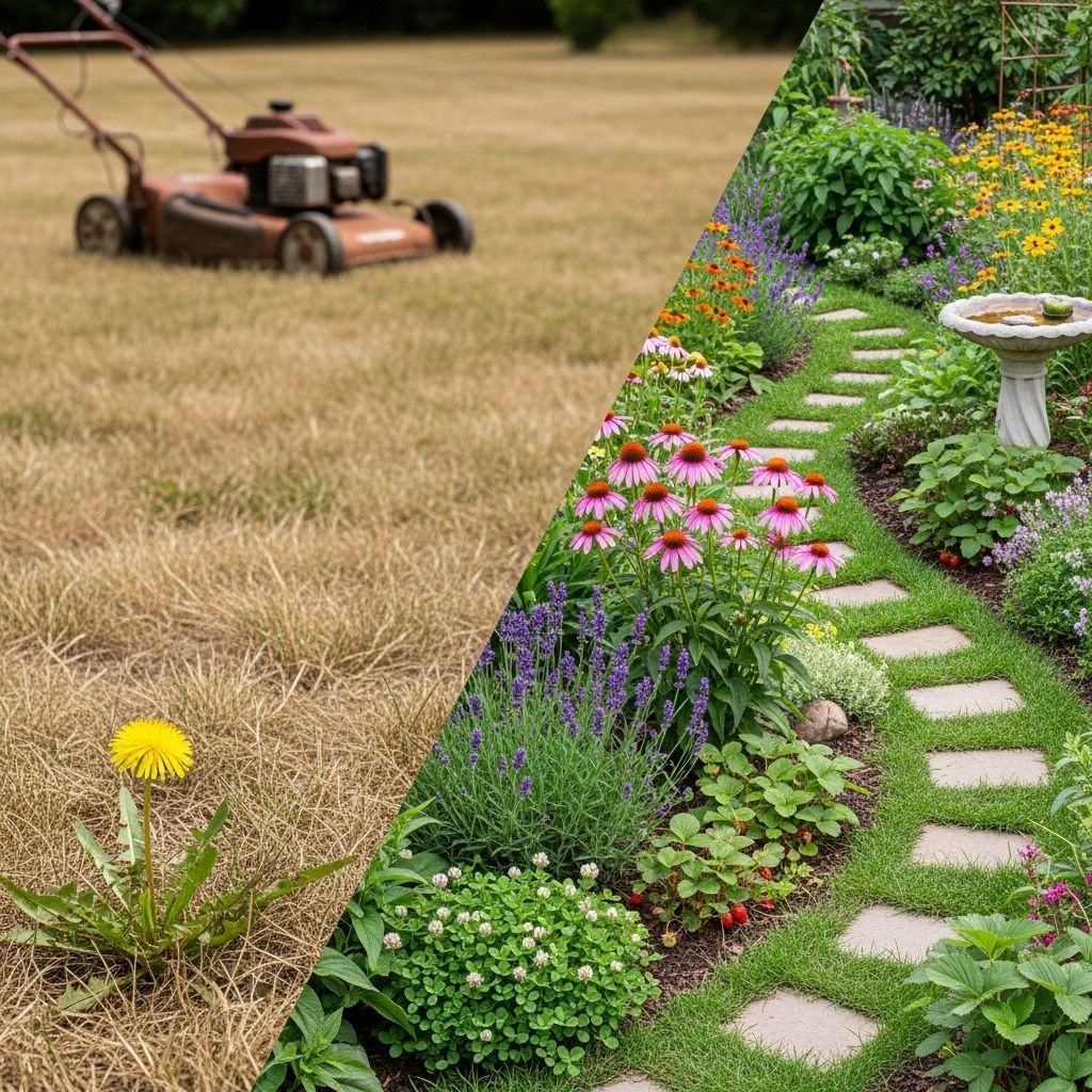 Rethink your turf: learn why traditional lawns are unsustainable and how to transform them for biodiversity, water savings, and a healthier planet.