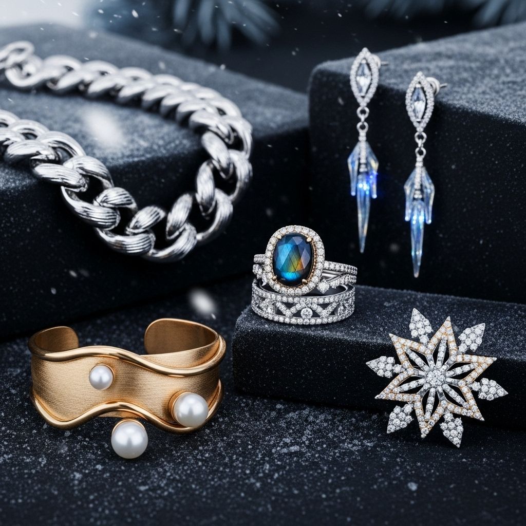 Discover the must-have winter jewelry styles of 2022-2023, from opulent pearls to chunky bangles and playful shapes.