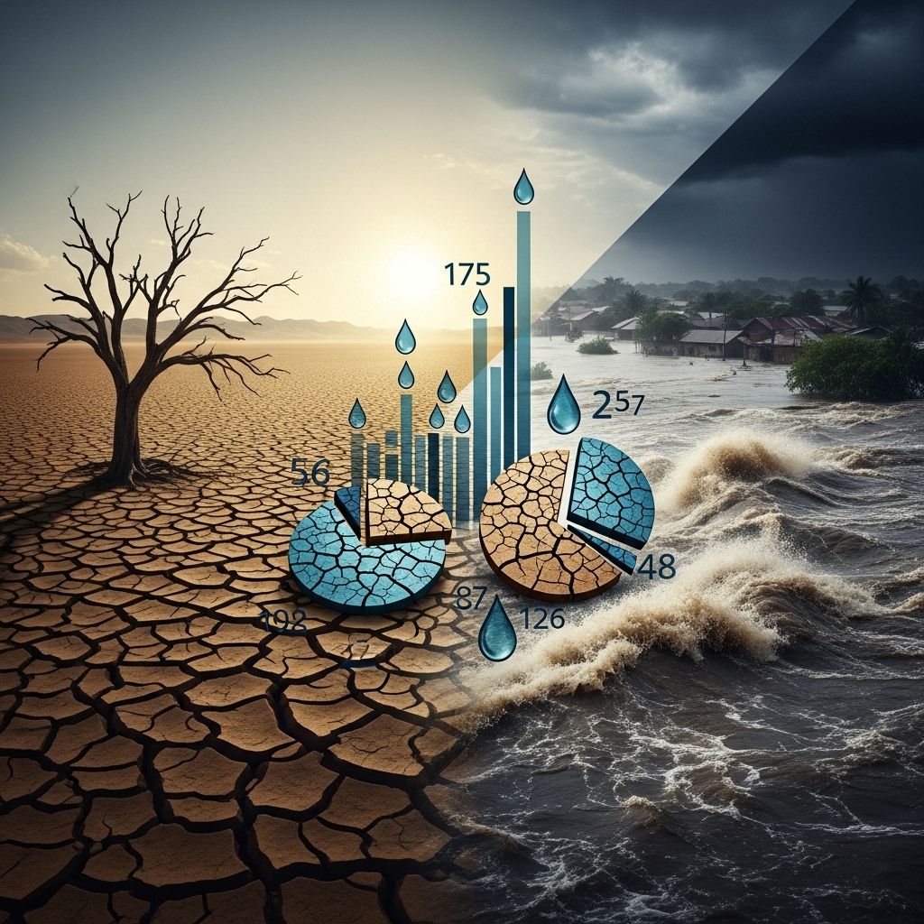 A detailed look at the scale, causes, and consequences of the growing global water crisis, highlighting disaster trends and critical facts.