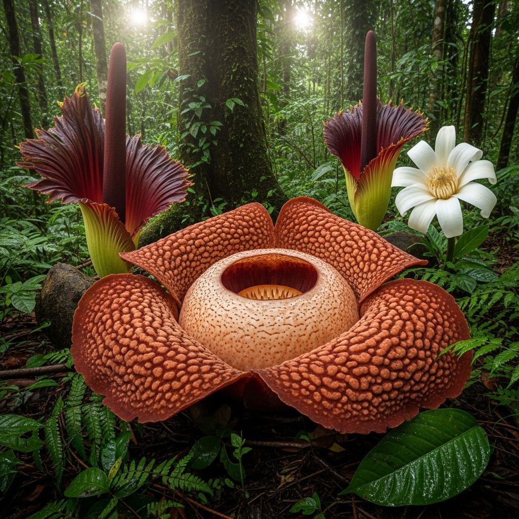 Discover the planet's most spectacular giant flowers—from corpse flowers to lotus wonders—and their fascinating roles in diverse ecosystems.