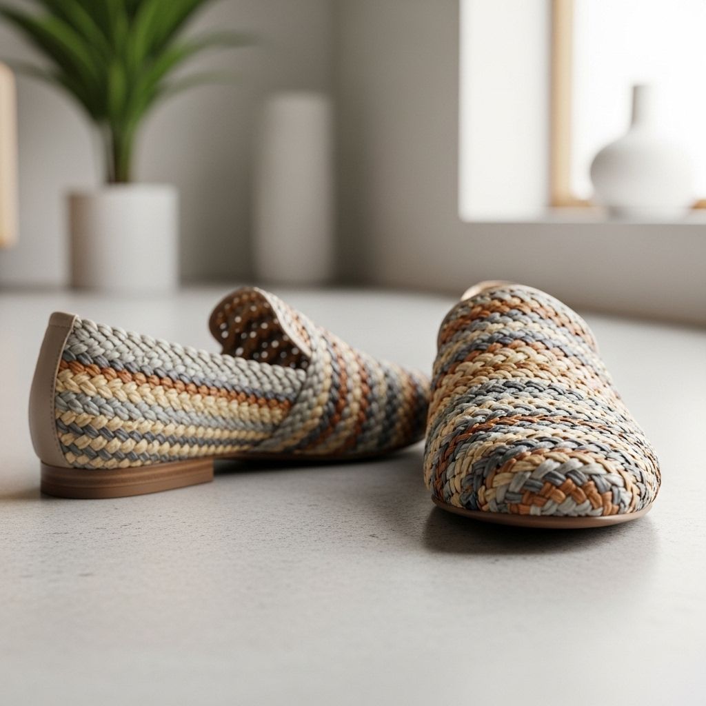 Woven shoes are making waves for spring 2025, blending cool comfort with chic design in every step.